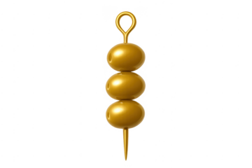 Golden olive cocktail skewer luxury appetizer design