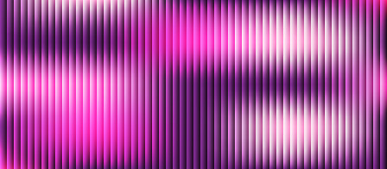 Pink, purple, white grainy gradient background template. Trendy ribbed glass waves effect texture with futuristic vintage aesthetic and nostalgic retro chrome. Abstract vertical line gradient pattern 
