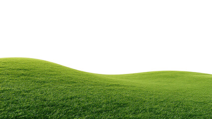 Obraz premium Lush Green Rolling Hills Under Clear Blue Sky in Summer Landscape