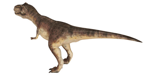 Realistic T-Rex dinosaur figure on a white background.