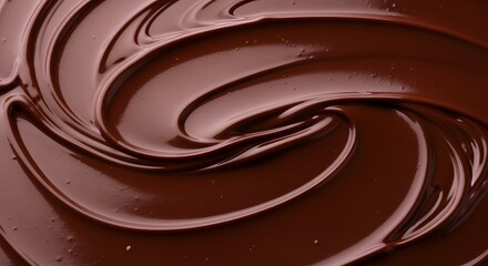 Decadent dark chocolate flowing with smooth, luxurious swirls