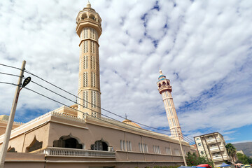 Sheikh Mohammed Al-Bashir Al-Ibrahimi mosque in the centre of Ain Kercha. Republic of Algeria