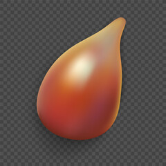 Realistic icon of corn, unrefined grain, popcorn, sweet treat.