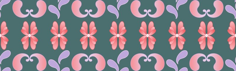 Paisley. Seamless pattern for bandana, shirt, blouse. Floral pai