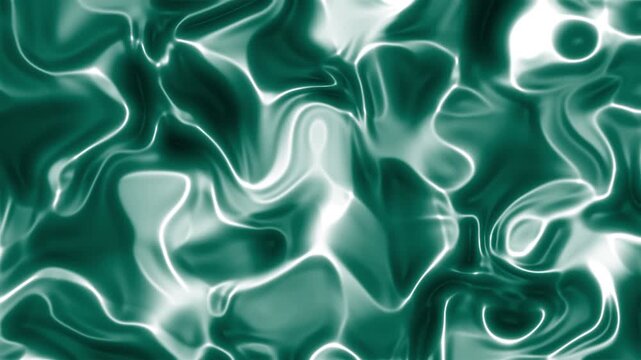 Abstract Plastic wave animation on a bright green background. Suitable for opening title background. UHD 4K animation.
