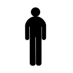 Ilustrasi Vector Generic Man Icon on White Background for Public Signage