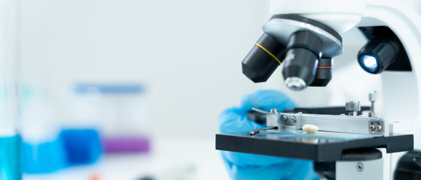 Scientist check chemical whole grains residues in laboratory. Control experts inspect the concentration of chemical residues. hazards, standard, prohibited substances, contaminate, Microbiologist