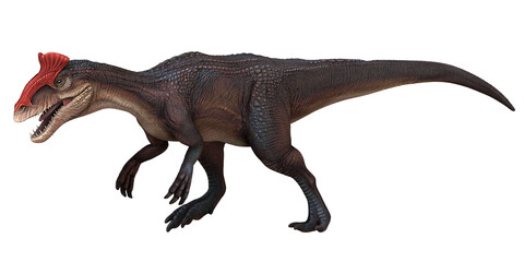 Realistic dinosaur model with vivid details.