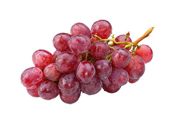 Fototapeta premium Juicy red grapes with water droplets on a dark background