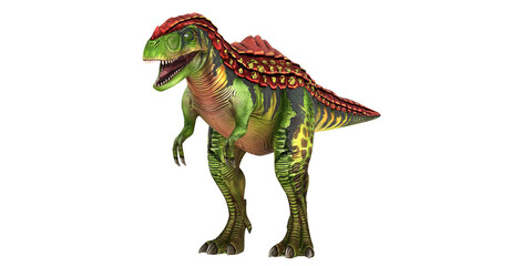 Obraz premium Colorful toy dinosaur figure with vibrant patterns.