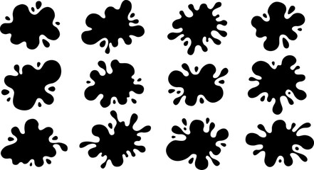 Set of abstract blob shape illustration