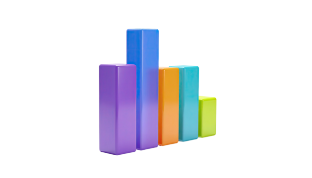 Colorful bar graph showing statistics