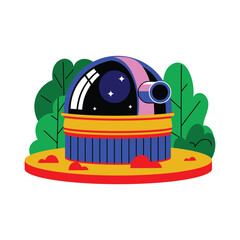 UFO Pond Flat Vector Illustration EPS 10 File