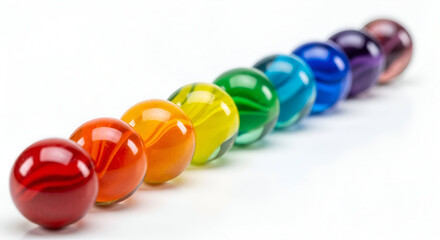 colorful beads on white background