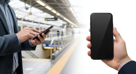 businessman using smartphone