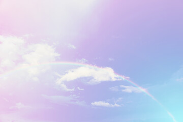 Beautiful sky and clouds in pastel tones.