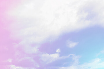 Beautiful sky and clouds in pastel tones.