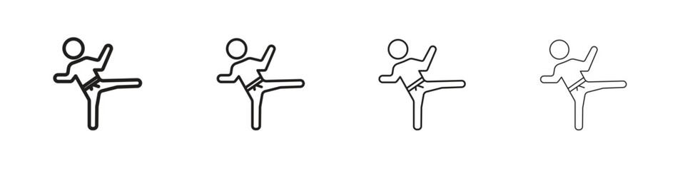 Karate fighter icon. Simple graphic element set