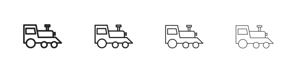 Locomotive icon. Simple graphic element set