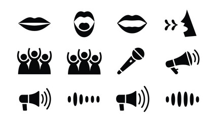 Empower your message with these vibrant communication icons, perfect for social media, marketing, and impactful presentations that resonate with your audience