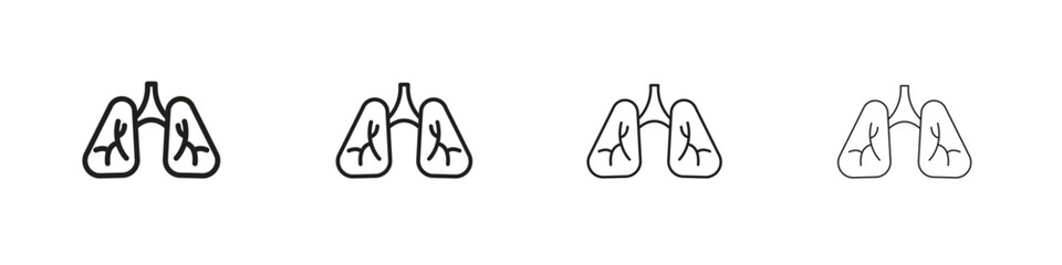 Lungs icon. Simple graphic element set