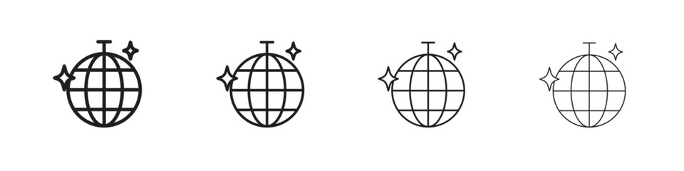 Mirror ball icon. Simple graphic element set