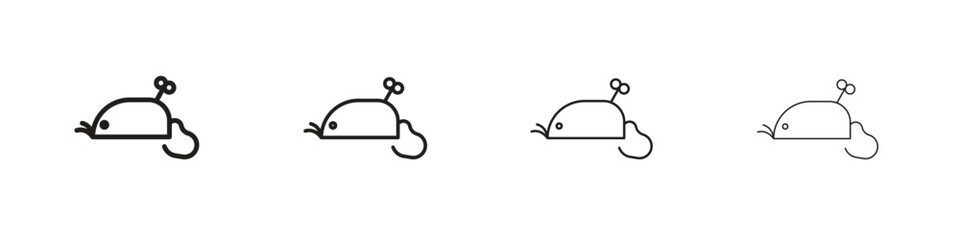 Mouse toy icon. Simple graphic element set
