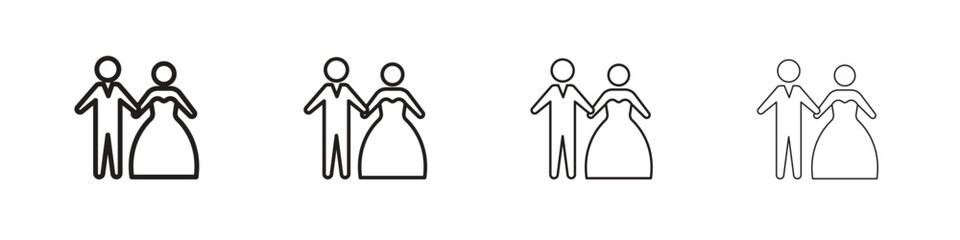 Obraz premium Newlyweds icon. Simple graphic element set