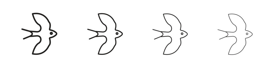 Swallow icon. Simple graphic element set