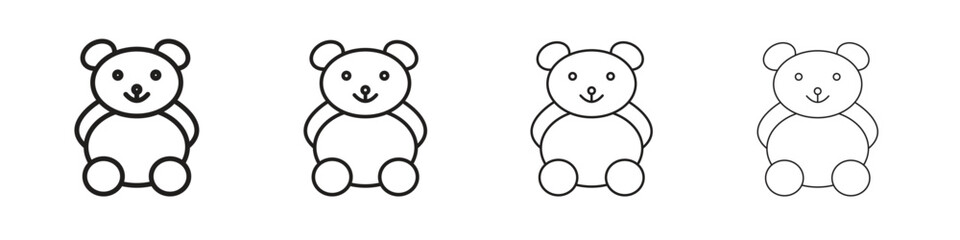Teddy bear icon. Simple graphic element set