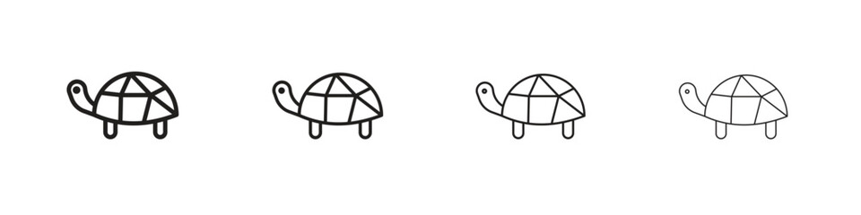 Tortoise icon. Simple graphic element set