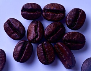 Roasted Coffee Beans - A Close-Up View of Aromatic Delights.