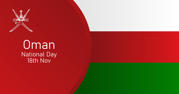 Oman National Day Flag template for background banner card poster