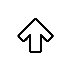 Fototapeta premium Arrow up direction vector graphic element pointing upwards navigation icon illustration simple interface design