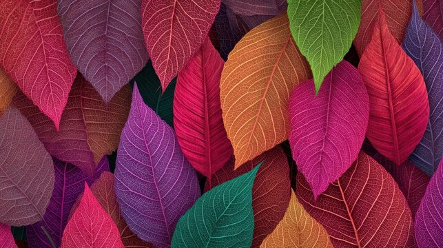 Vibrant collection of autumn leaves in varying colors showcasing nature's beauty during the fall season