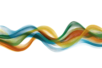 Colorful fluid strokes against stark black backdrop