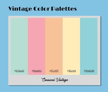 This classic-toned vintage color palette boosts visual branding strategies with warm, approachable character.