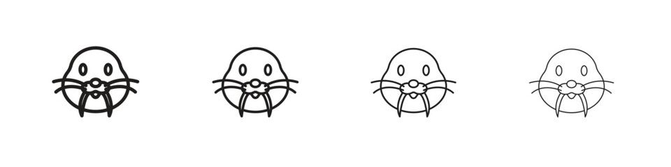 Walrus icon. Simple graphic element set