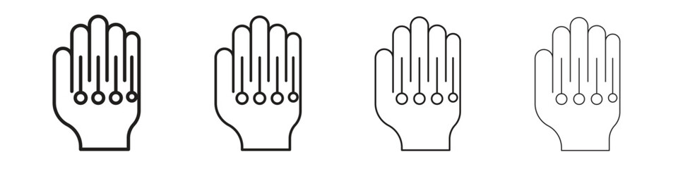 Wired gloves icon. Simple graphic element set