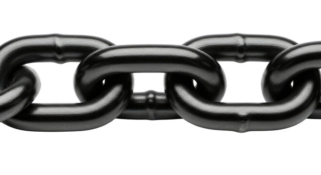 Close up of a heavy metal chain transparent background cutout png