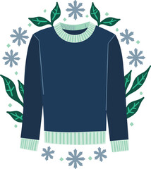 vector illustration of a green sweater