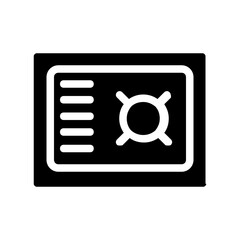 black safe box vector illustration glyph icon