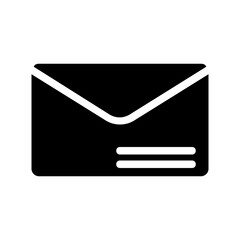 black mail icon glyph vector illustration