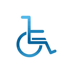 Blue Wheelchair Symbol Representing Accessibility and Disability Awareness.