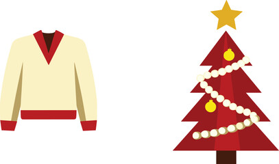 vector illustration of a christmas tree