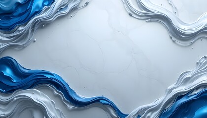 Elegant Blue, White, Grey, and Silver Background for Professional Presentations and Banners