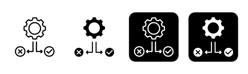 Consequence Icon Line and Black Fill Style Collection