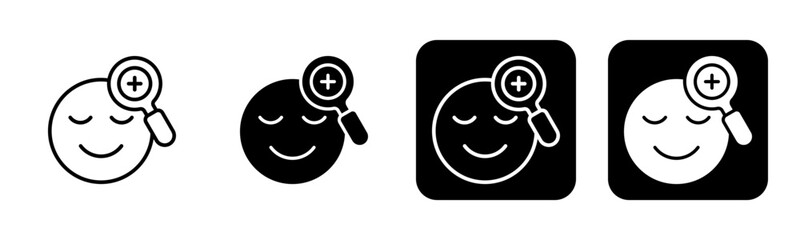 Behaviour Icon Line and Black Fill Style Collection