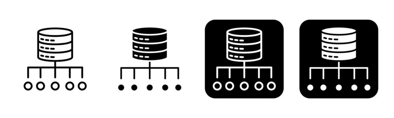 Load Balancing Icon Line and Black Fill Style Collection