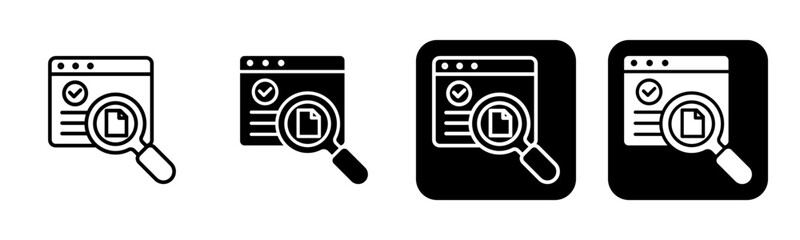 Checksum Icon Line and Black Fill Style Collection